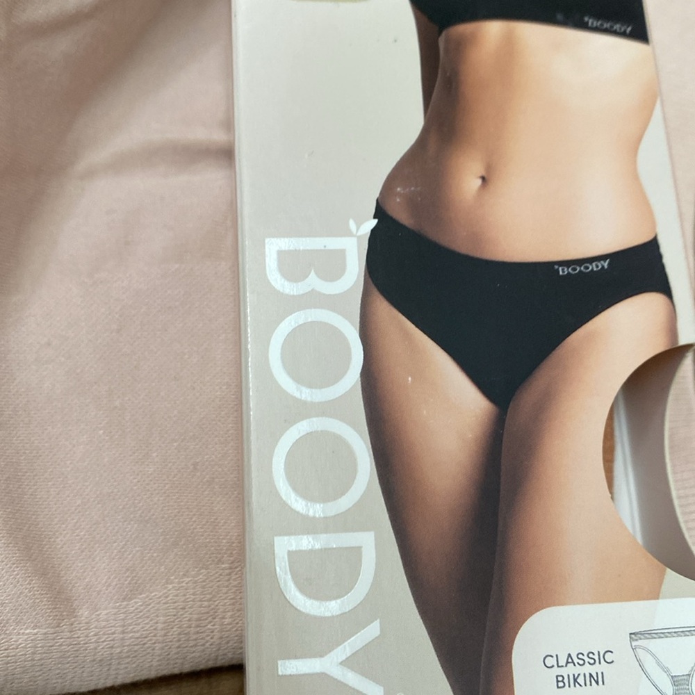 NWT Boody Classic Bikini Panties Women's‎ large nude